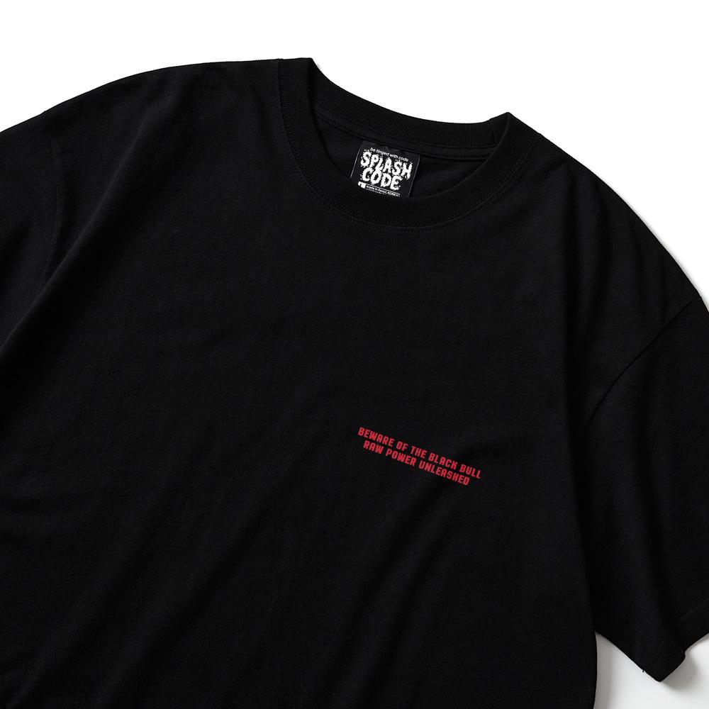 Seupeullaesikodeu Short Sleeve T-Shirt Black - Blackbull (Beware Of The Blackbull)