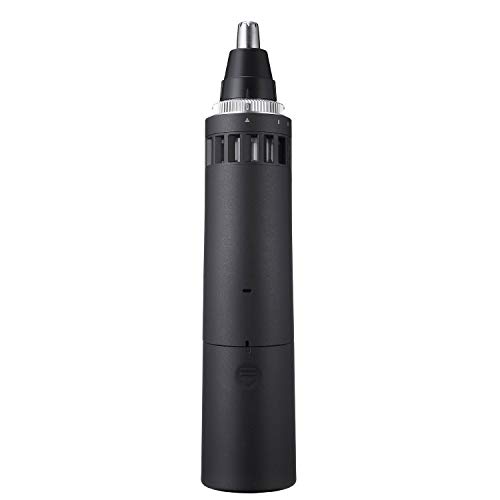 Panasonic Men's Ear and Nose Hair Trimmer with Vacuum Cleaning System, Wet/Dry, Hypoallergenic, High-Performance Dual-Edge Blade - ER-GN70-K, Black
