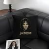 JJIM MMORRISON Band Cushion Cover Natural Linen Organic Fabric DoubleSided Printing Sofa Home Decor Gift Pillow Case