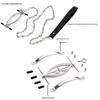 Silver Metal Labia Clamps with Iron Chain for Clitoral Stimulation
