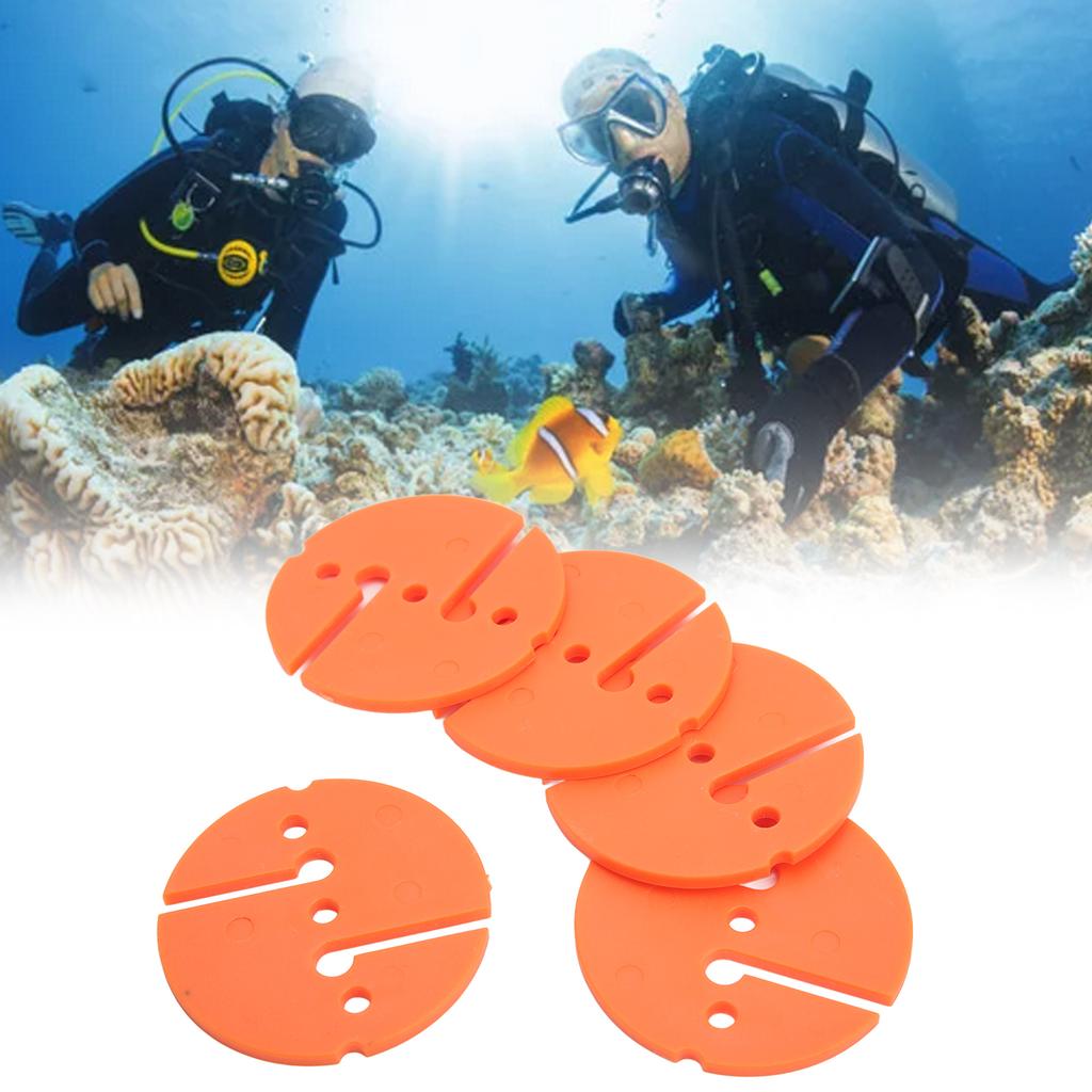 5Pcs Diving Line Marker Cave Dive Marker     Rope Line Marker PVC Round Shape for Underwater