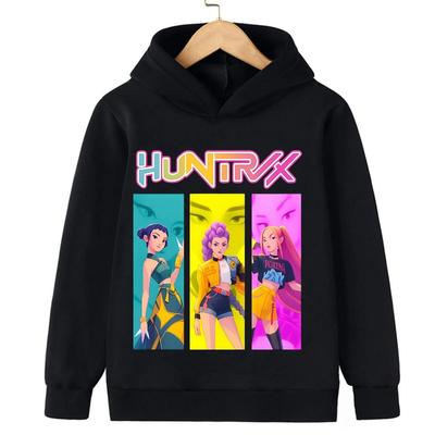 KPOP Teufelsjäger Junge Mädchen Hoodie Street Sport Lässig Trendy Harajuku Cartoon Kinder Herbst Winter Sweatshirt Kleidung Top