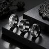 Nordic Viking Rune Symbol Pirate Ring Set - European & American Bestseller Jewelry (3 Pieces)