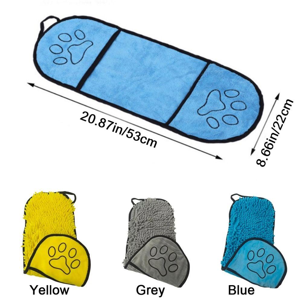 Dog Accessories Super Absorbent Pet Bath Towel Large Soft Pet Bath Robe Foldable Skin-Friendly Pet Cleaning Washcloth Pet Care
