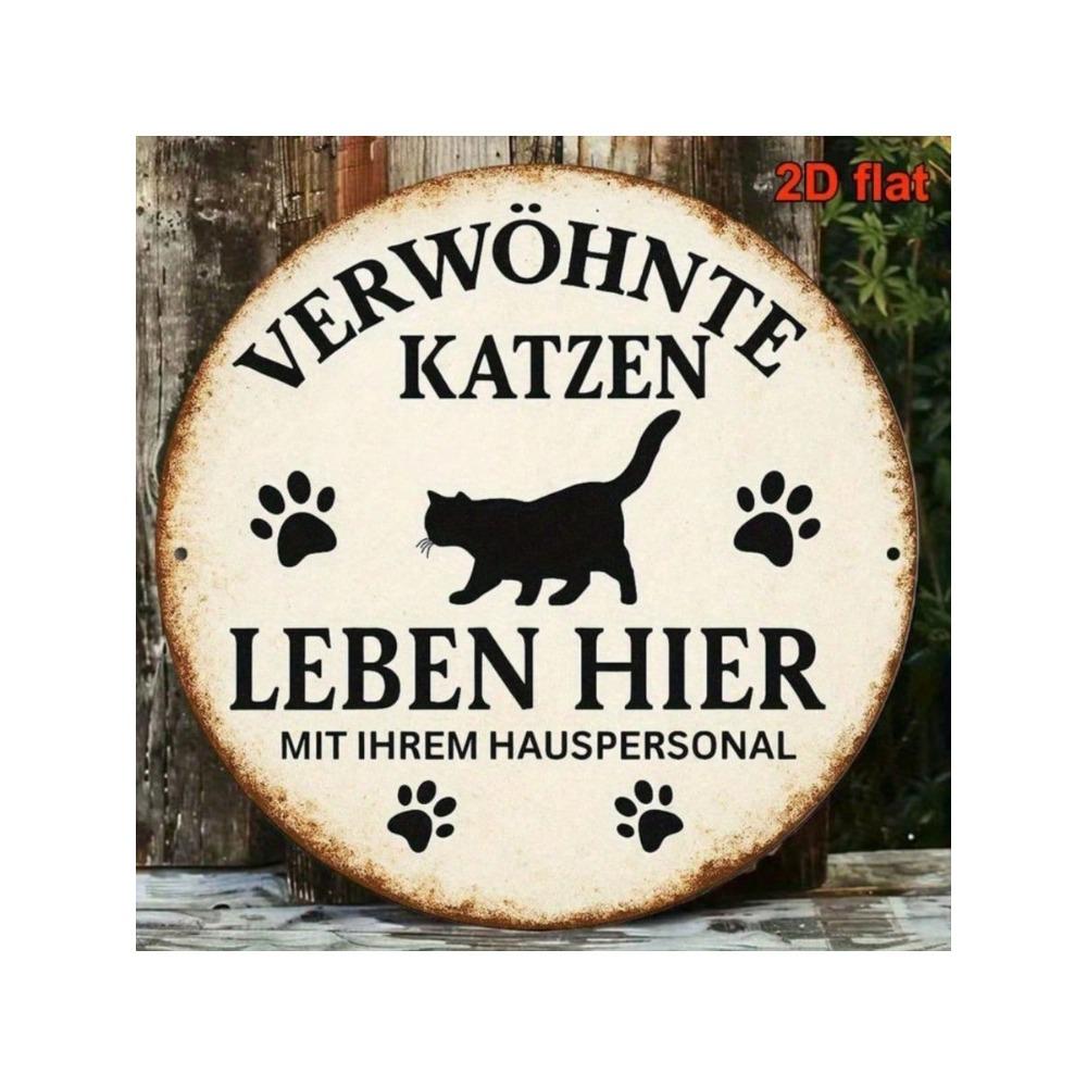 Personalized Metal Cat Sign Vintage Wall Decor Home Office Art