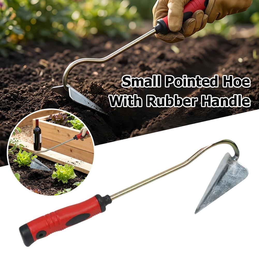 Small Pointed Garden Hoe with Ergonomic Handle Handheld Weeding Tool for Yard Planting Weeding Q7D4