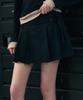 Ledeoli Double Strap Pleated Mini Skirt [Charcoal]