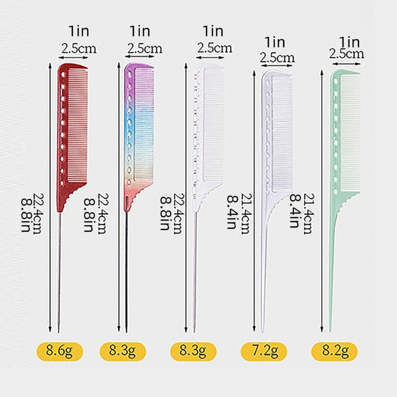 Hairdressing Comb Fine Tooth Comb Teasing Comb Hair Styling Comb Pin Tail Comb Parting Comb Hair Styling Accessories