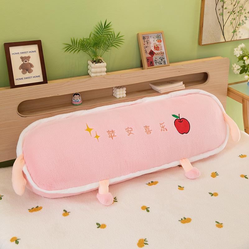 Fruit Headrest Girls Pinch Legs Long Throw Pillow Plush Toy Bed Large Cushion Removable and Washable Liner