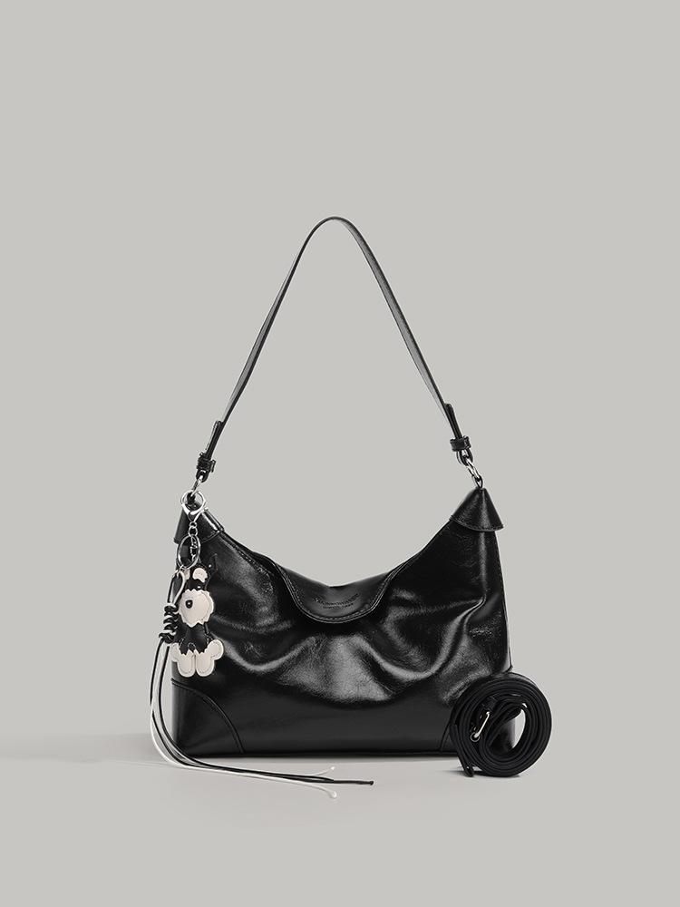 

Relaxation simple baguette bag women s Korean high-end sense versatile one-shoulder crossbody bag for work miscellaneous items hand-held bag чёрный