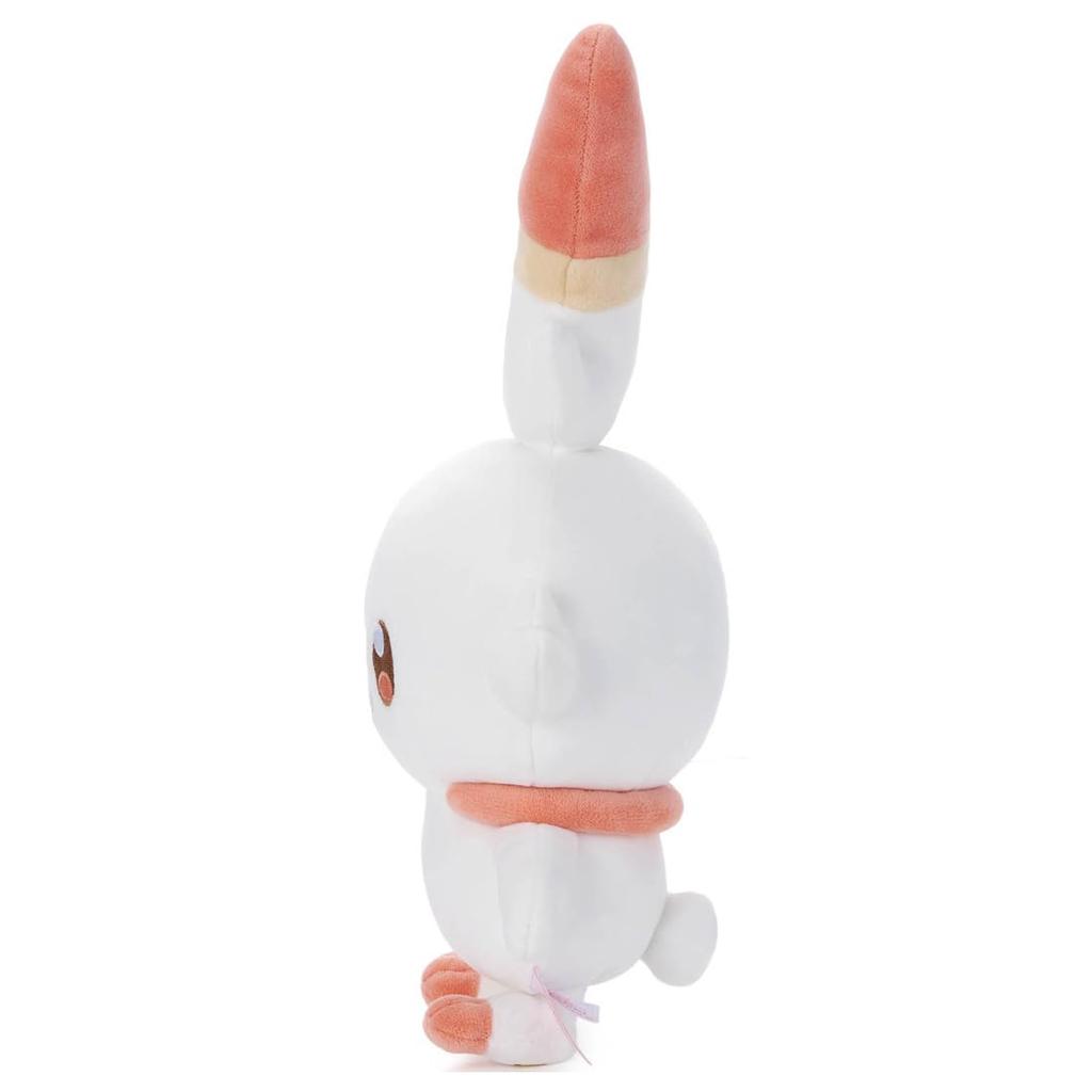 Takara Tomy Arts (TAKARATOMY A.R.T.S) Pokemon Pokepiece Mocchi-Mocchi-Style Plush Scorbunny Plush Toy, Approximately 36cm Tall