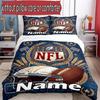 3-teiliges Bettbezug-Set (1 * Bettbezug + 2 * Kissenbezug, ohne Kern), Benutzerdefiniertes Namens-NFL-Muster Bettwäsche-Set, Schlafzimmer-Dekoration Geschenk für Zuhause