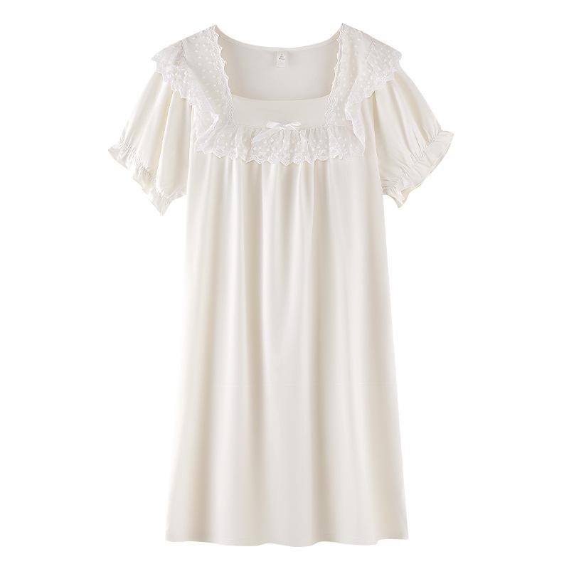 Women's Loose Summer Nightgown: Short Sleeve, Cool & Lightweight Plus Size Pajama Dress for Moms