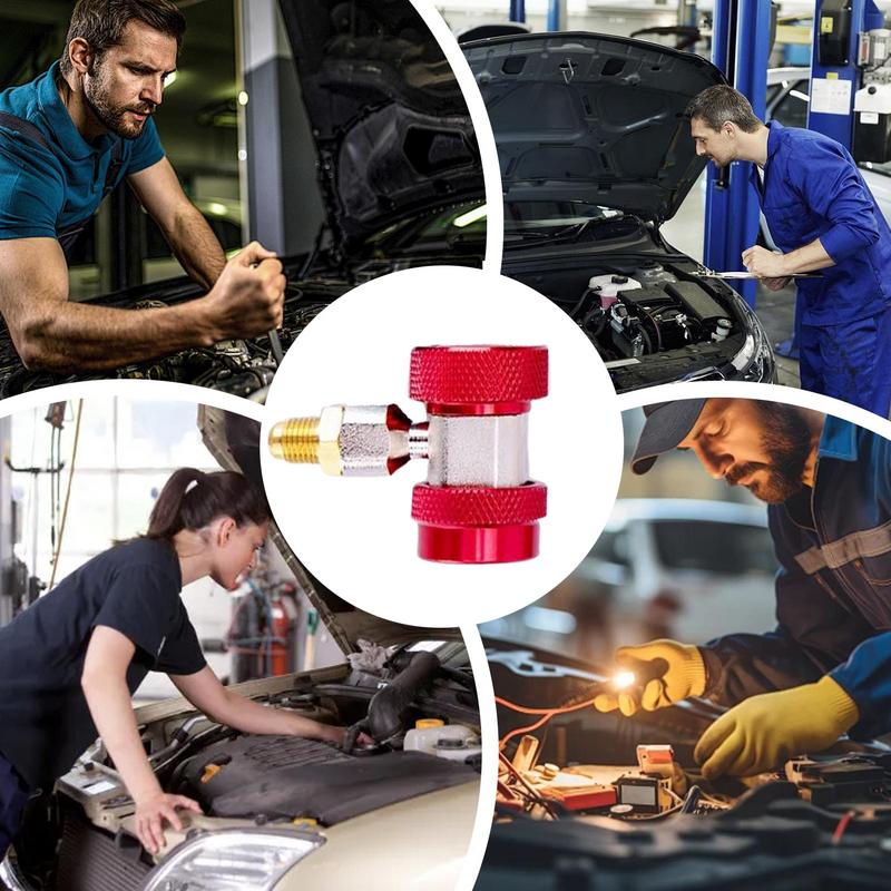 Car Air Condition Quick Coupler  Tee A/C Adapter R134A  H/L Manifold Connector High Low Adapter Air Conditioning Accessories