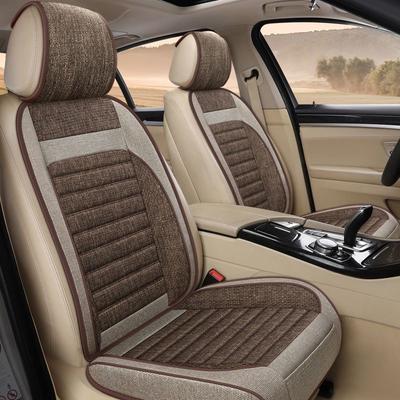 Universal Car Seat Covers Breathable Linen Front Seat Protector Cushions Classic Seat Decoration Protective Mat Accessories