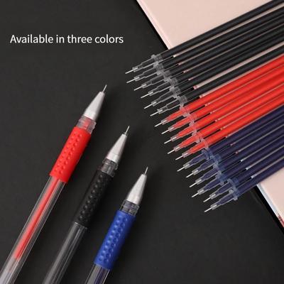Set de stilouri cu gel de 6-25 bucăți, 0,5 mm, pix neutru, culoare neagră/albastru/roșu, reîncărcabilă înlocuibilă, scris neted Rechizite de papetărie școlară