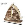 Rustic Wood Paper Towel Stand Wooden Napkin Holder, Vertical Ocean Style Dispenser, Square Theme Dispenser Ordered Storage Holder for Kitchen