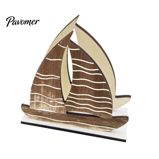 Rustic Wood Paper Towel Stand Wooden Napkin Holder, Vertical Ocean Style Dispenser, Square Theme Dispenser Ordered Storage Holder for Kitchen