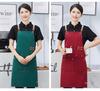 Waterproof Canvas Catering Apron with Logo, Stain-Proof, Ideal for Kitchens & Cafes