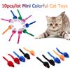 10pcs Pet Cat Toys False Mouse Mini Funny Playing Toys for Cats with Colorful Feather Plush Mini Mouse Toys Pet Supplies