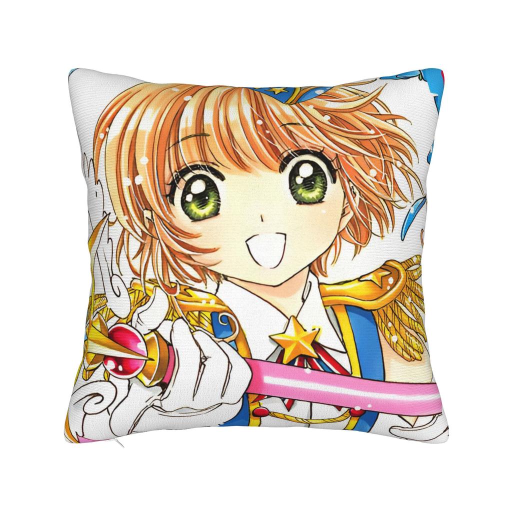 Cardcaptor Sakura Flower Pillowcase Polyester Cushion Cover Decoration Anime Cartoon Pillow Case Cover Home Wholesale 45*45cm