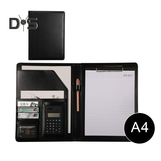 Multifunctional File Folder A4 Document Clipboard Folder with Calculator Pen Slot Card Holder Portfolio Folder with Documents Clip for Business Office