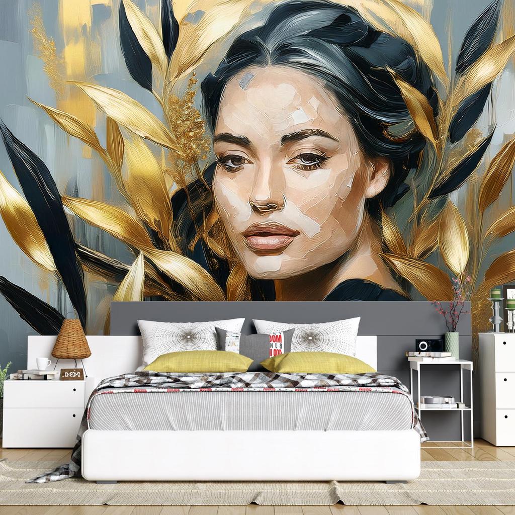 Wallpaper Female Glamour Gold