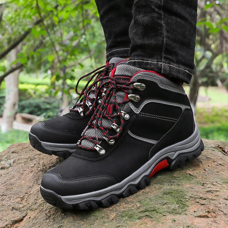 Hiking Shoes Men's Waterproof Hunting Boots Tactical Desert Combat Ankle Trekking Boots Male Women Warm Leather Sneakers