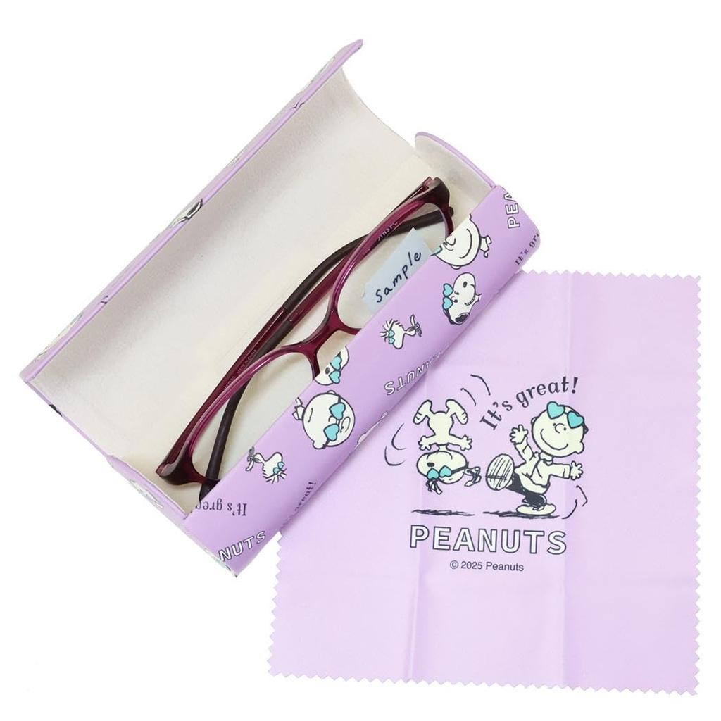 Snoopy Eyeglass Case with Heart Snoopy Cloth, Sunglasses,