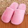 Non-slip Comfortable Winter Couples Solid Color Warm Home Plush Flat Candy Color Slippers