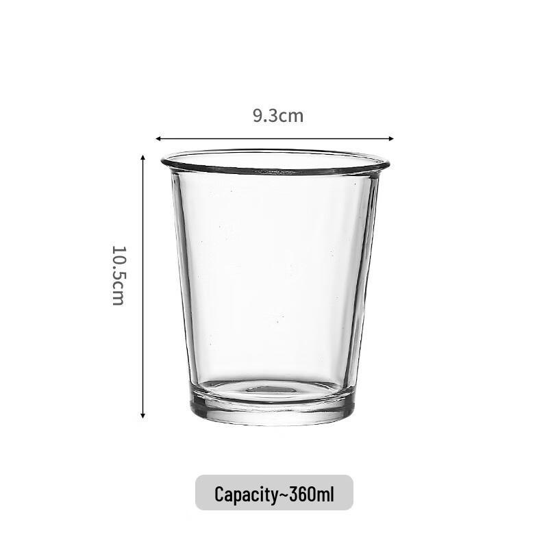 Shangqi Short Rolled Edge 360ml Glass Beverage Cups