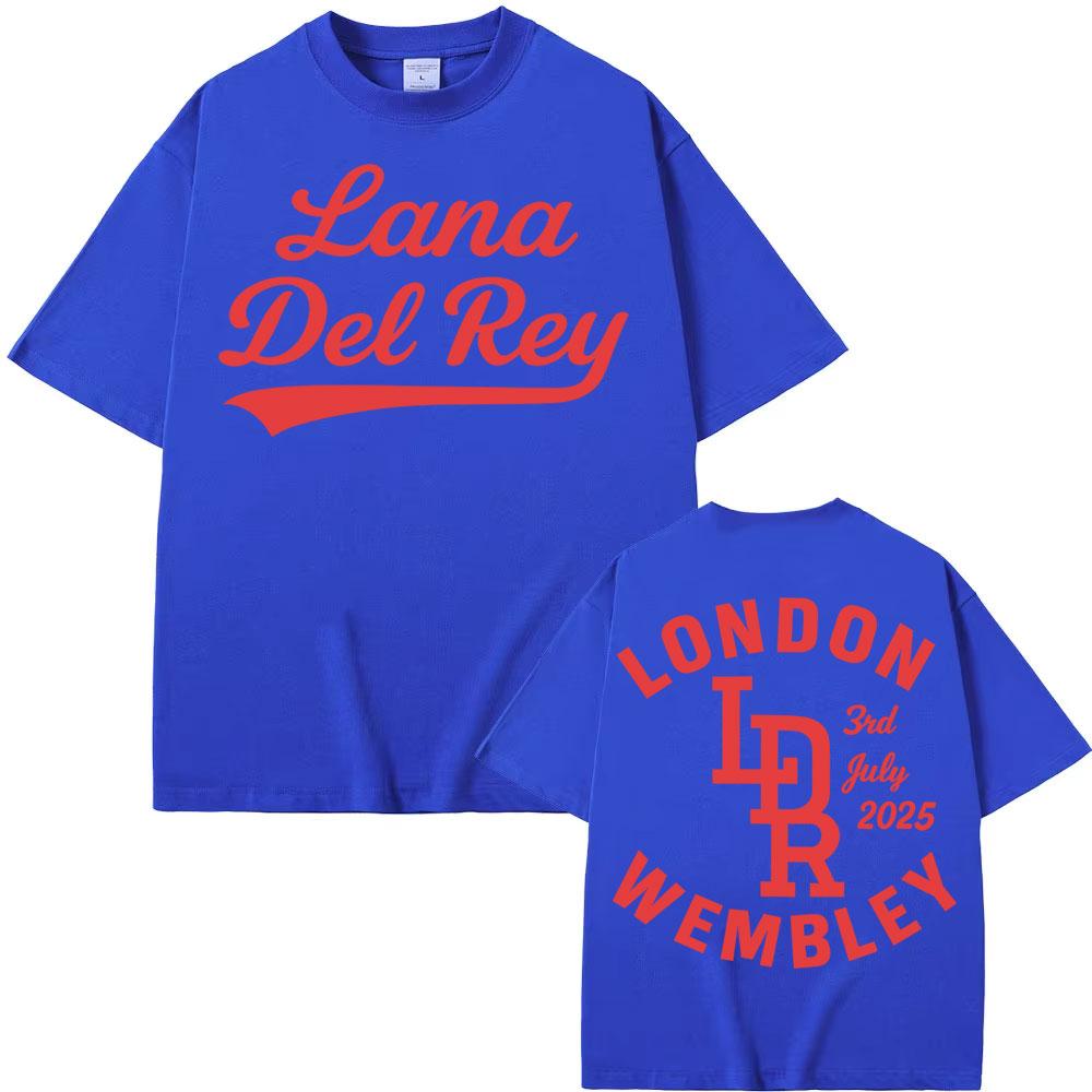 Lana Del Rey London Wembley 3rd July 2025 Tour T Shirt Unisex Womens Summer Tops High Quality Tshirt Gift Casual Fashion Tshirts
