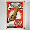 Vintage DeKalb Hybrids Corn Advertisement Tin Sign, Retro Agricultural Promotion Metal Poster for Bar Home Cafe Wall Decor, Dist