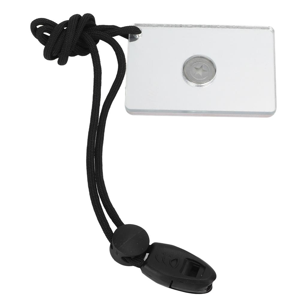 Outdoor Signal Mirror Floatable Survival Signal Mirror Reflective Function Explorer Tool with Lanyard for Outdoor