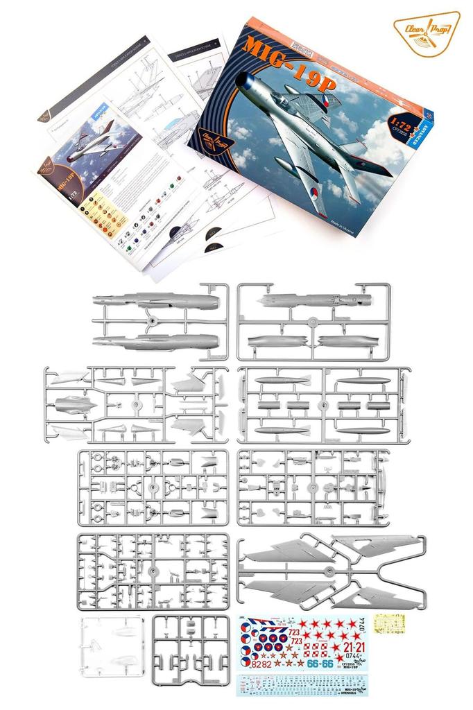 Clearprop Supersonic Fighter Plastic Model Kit CPU72056 1/72 MiG-19P All-Weather (Airplane)