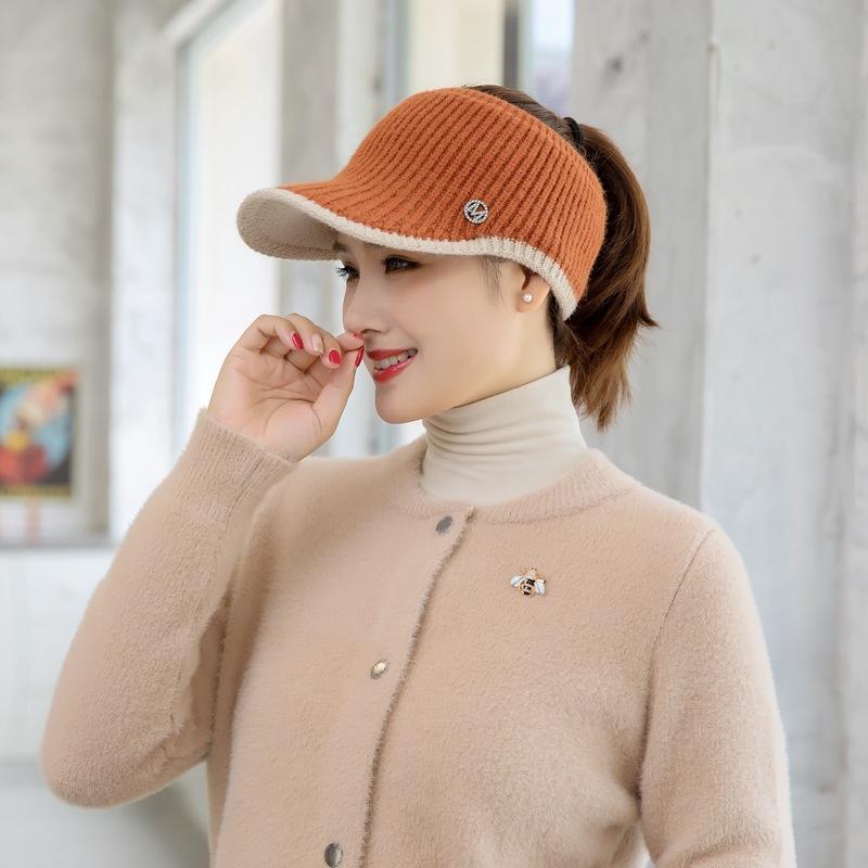 Hüte Für Frauen Herbst Winter Sport Leere Top Caps Weibliche Gestrickte Warme Baseball Kappe Mode Laufende Golf Sonnenhut