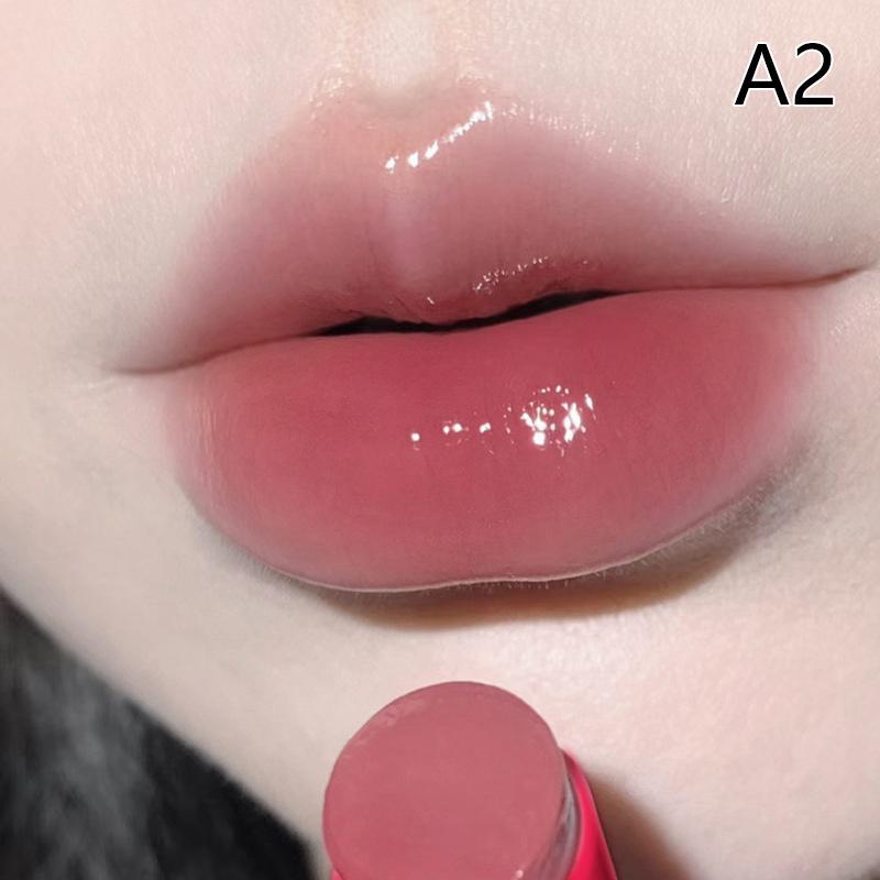 

Herorange Jelly Lipstick Moisturizing Mirror Water Light Solid Lip Gloss Tea Red Brown Lip Glaze Tint Lip Balm Makeup
