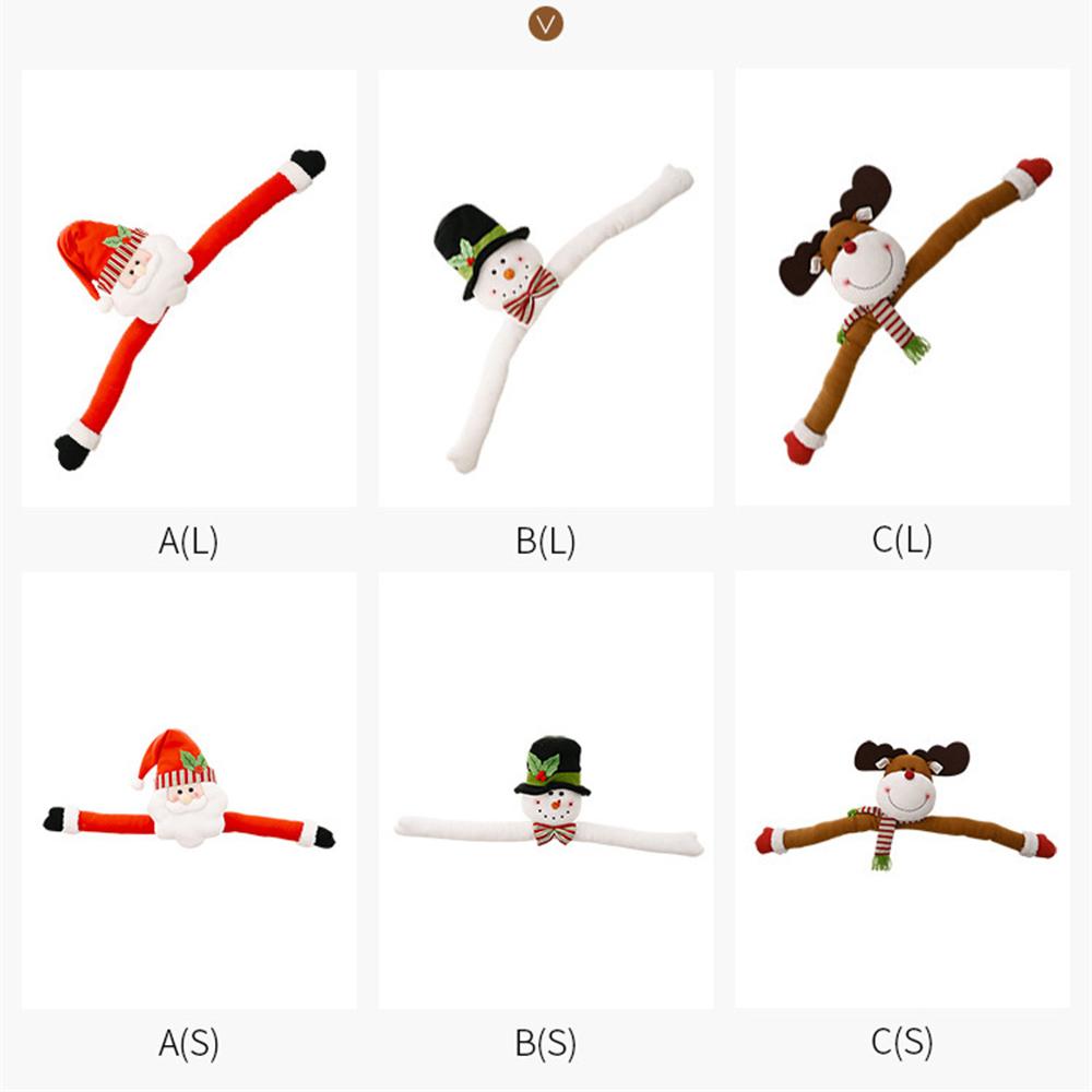 Christmas Tree Topper Cartoon Long Arm Santa Claus Snowman Reusable Holiday Decoration Xmas Tree Decoration Party Supplies