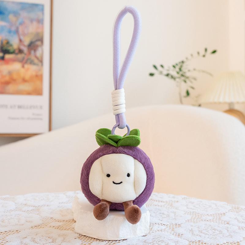 Portachiavi Peluche Varie Frutta Bambole Frutta Carine Mirtillo Pitaya Anguria Mangostano Kawaii Decorazione Borsa Regalo Per Ragazza