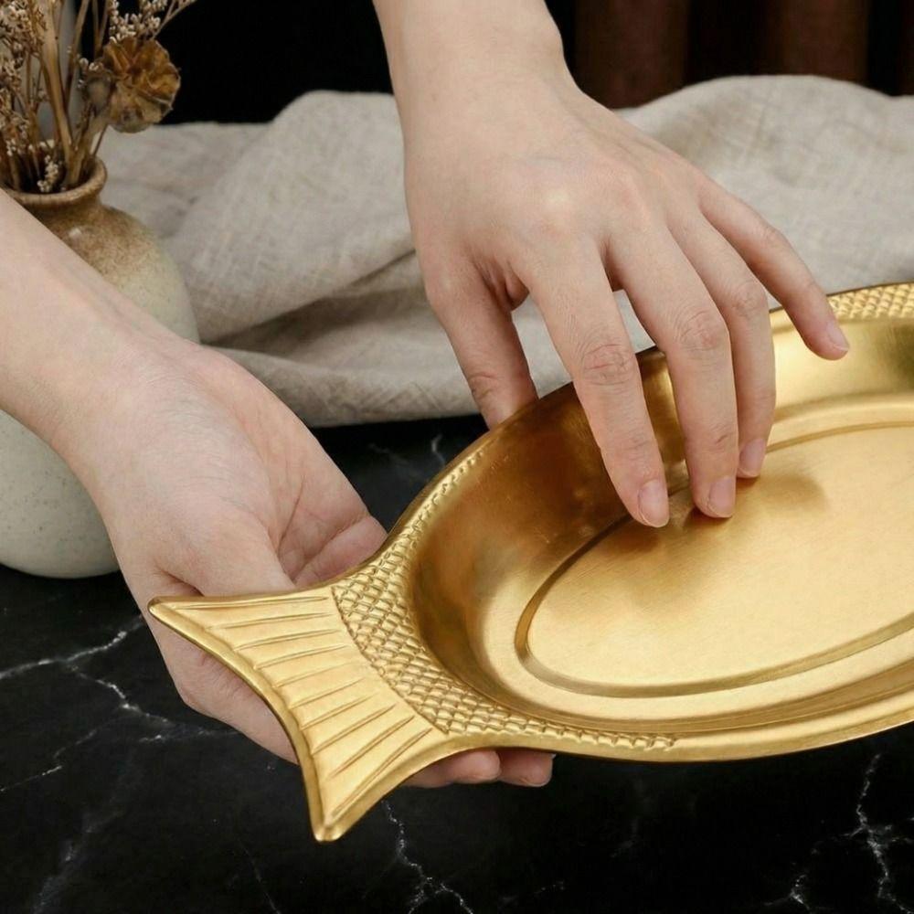 Thickening Fish Shaped Plate Korean Style Barbecue Plate Funny Snack Plate  Banquet