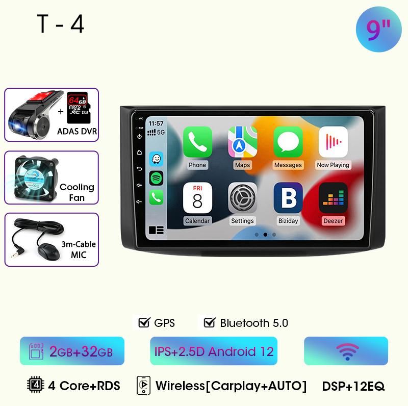 Car Radio For Chevrolet Aveo 2006 2007 2008 2009 2010 2011 2012 2din Android12 Carplay Multimidia Video Player Head Unit