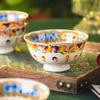 Tulip Rice Bowl Household Bone China Tableware Retro Rice Bowl Soup Bowl Noodle Bowl High Value Bowl Small Bowl