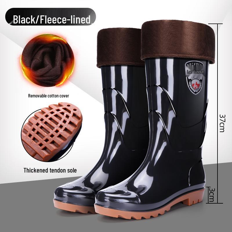 Herren Rutschfeste Wasserdichte High-Top Regenstiefel - Verdickte Aquatische Gummi Arbeitsschuhe mit Kostenlosem Versand