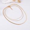 European and American simple fashion temperament light luxury multi-layer metal chain necklace cold wind ins versatile item decoration