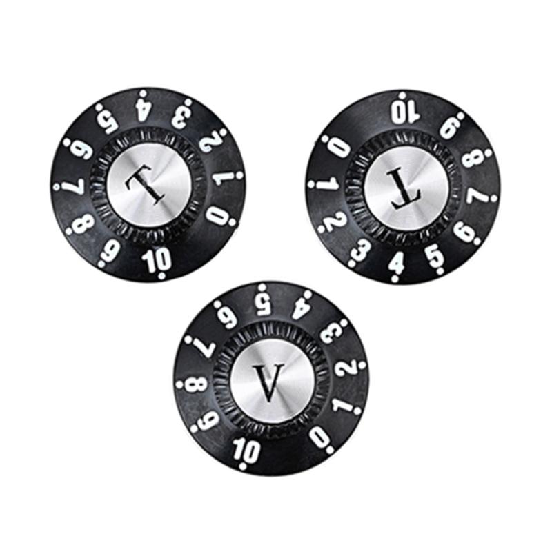 3Pcs Guitar Knobs Amber Top Hat Knobs Guitar Speed Control Knobs Volume Tone Control Knobs Fits 6mm/0.24" Rotary Shaft