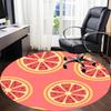 1pc Grapefruit Pattern Office Round Rug, Carpet for Office, Gaming, Lightweight Round Floor Mat yy260205074