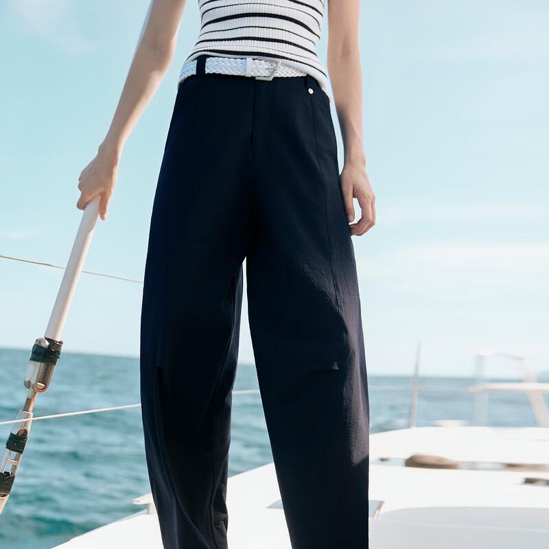 ELLE Women s 2026 Summer Loose High-Waist Casual Trousers S