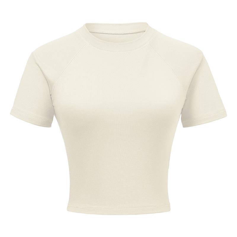 

Spring and summer G niche short Spice Girl T-shirt women s shoulder sleeves European and American ins tide brand slim American short sleeves S абрикосовый