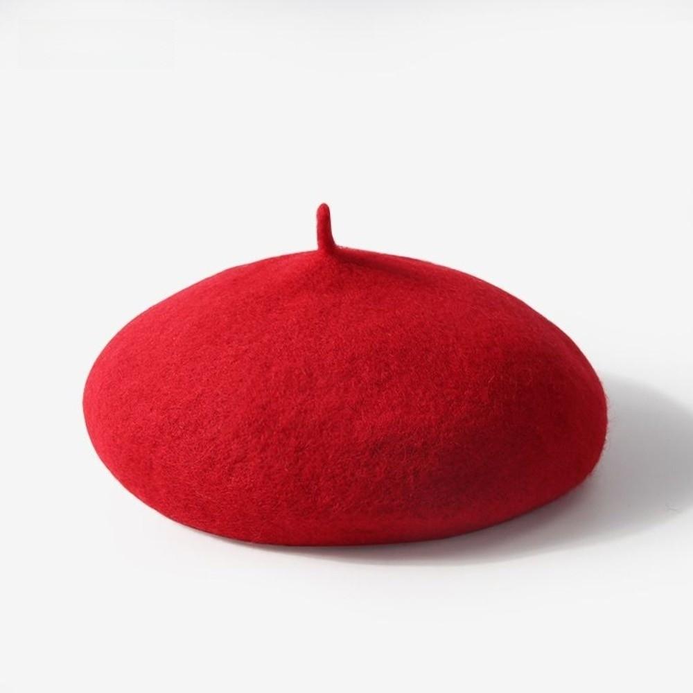 Woolen Warm Winter Kids Berets Solid Color Baby Pumpkin Cap Infant Winter Beanie  For Baby Girl