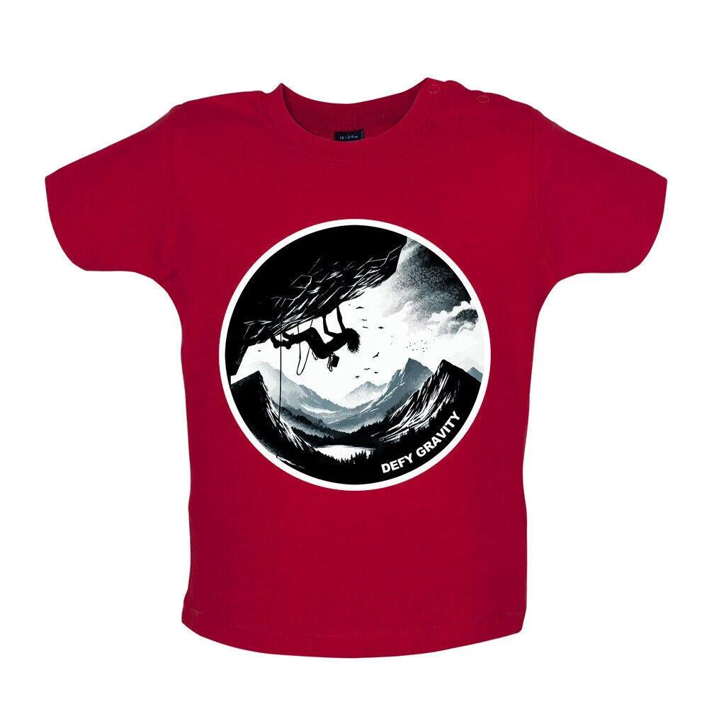 Defy Gravity Mountaineering - Baby Kids Boys Girls Unisex T-Shirt / Romper - Climb Mountaineer Love Rocks 120